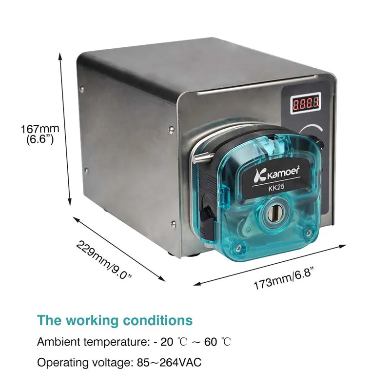 High Precision Peristaltic Pump Variable Speed Dosing Peristaltic Pumps Flow Rate 0-6000 mlmin FullySemi  Automatic Cycle (8)