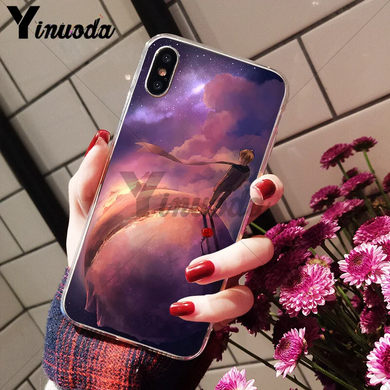 Yinuoda The Little Prince Smart Cover Soft Shell Phone Case for iPhone X XS MAX 6 6S 7 7plus 8 8Plus 5 5S XR