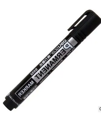 Deli заправка Перманентный водонепроницаемый круглый носок мгновенно сухой граффити добавить масляные чернила sharpie краски цветной маркер ручка для бумаги шин - Цвет: 1pc black