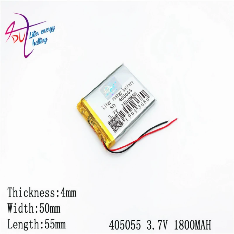 

10 pcs 3.7V 1800mAh 405055 Lithium Polymer Li-Po Rechargeable DIY Battery For PAD GPS Vedio Game E-Book Tablet PC Power Bank