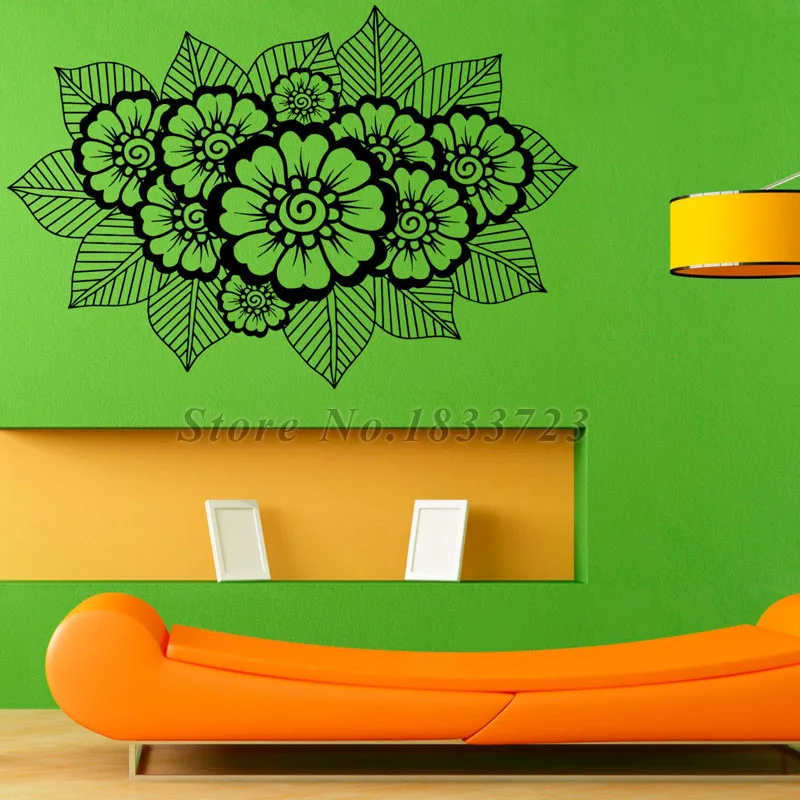 DCTOP Mandalas Lotus Wall Stickers Home Decor PVC Decoration For Living Room Art Design Murals | Дом и сад
