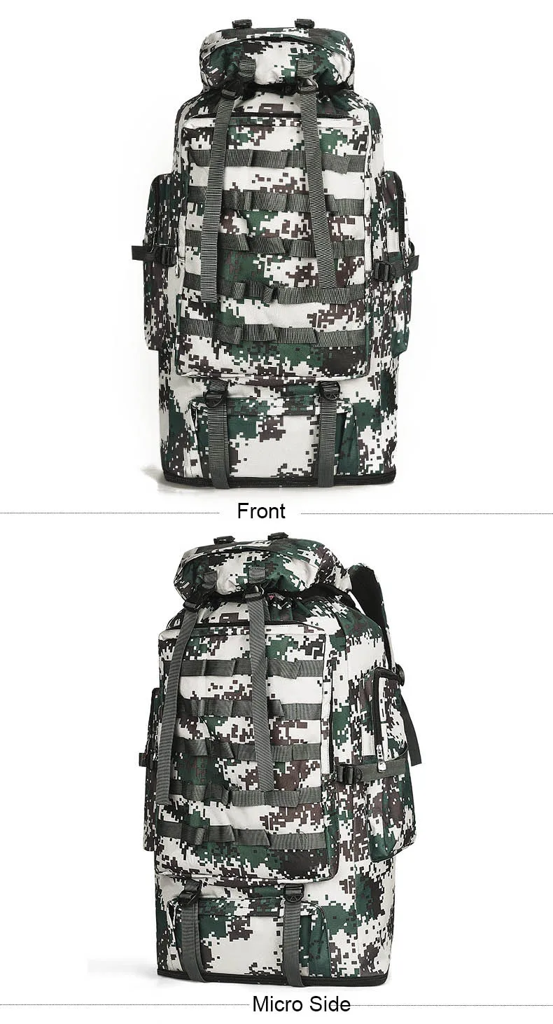 100L спортивные сумки для походов MOLLE армейская сумка рюкзак тактический большой рюкзаки Пеший Туризм путешествие Рюкзаки рюкзак Rcbag032