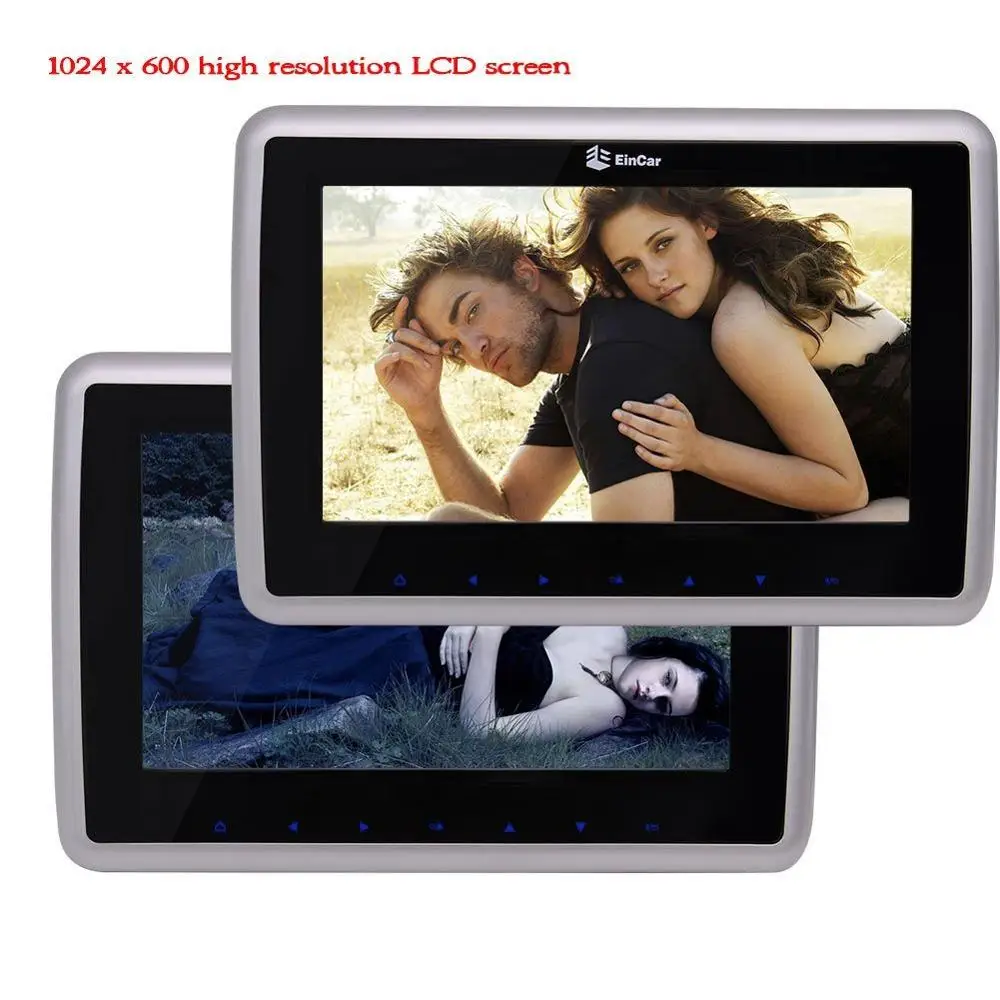 

10" TFT LCD Digital Screen 2 pcs Car Headrests Dual Individual Free-Region DVD Players Twin Monitors support IR FM Transmitter