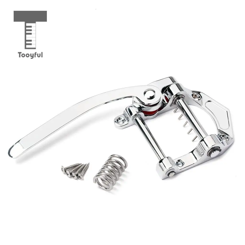 Tooyful Guitar Tremolo Bridge Vibrato Tailpiece Bridge for Tele TL Electric Guitar Replacement Parts Chrome