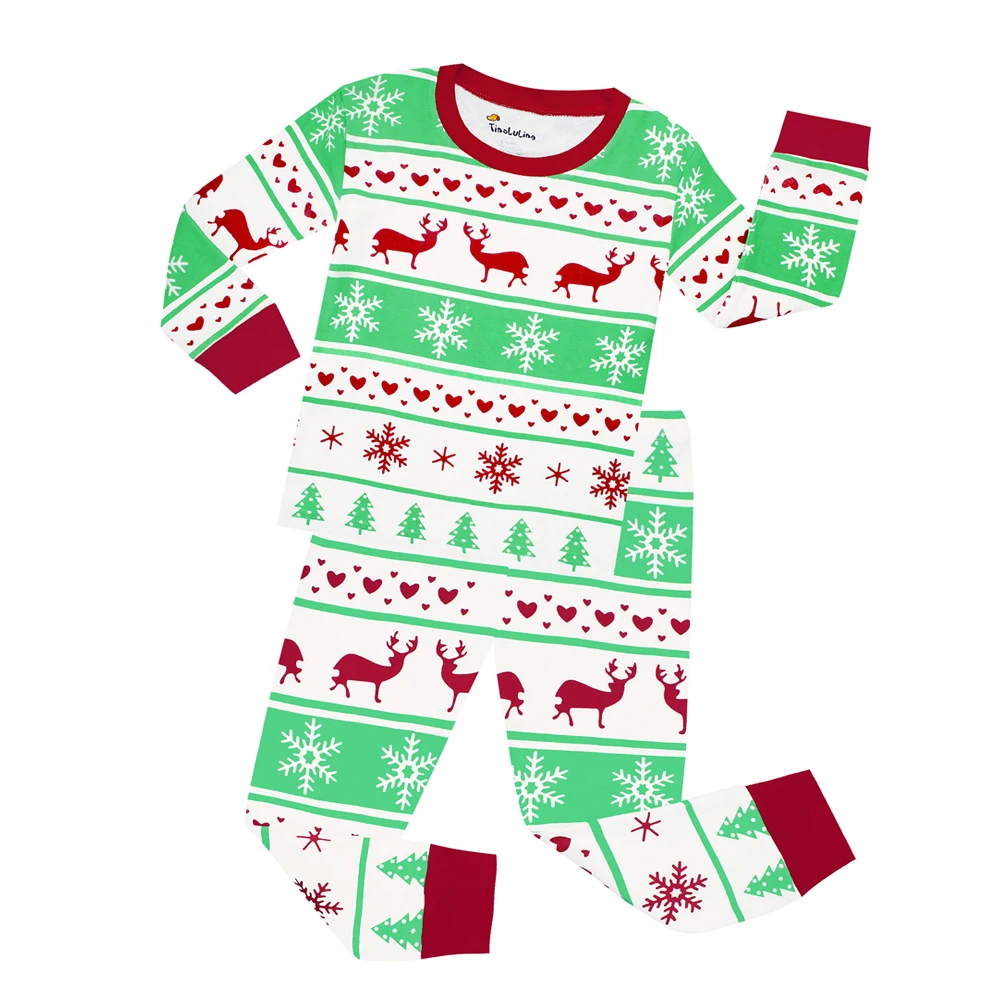 Пижамные комплекты для мальчиков и девочек; детская Рождественская одежда для сна; детская пижама; детская ночная рубашка с принтом мотоцикла, самолета, ракеты, динозавра, совы - Цвет: PA11
