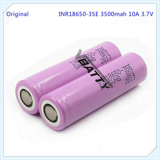 Vbatty для Samsung INR18650 35E 18650 аккумулятор 3500 мАч 10A 3 7 В литий ионная аккумуляторная
