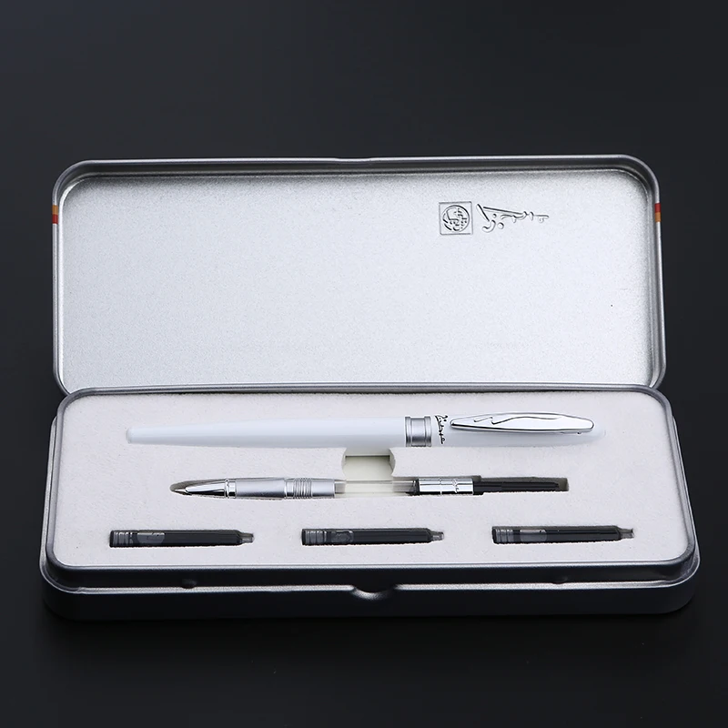 Пикассо Pimio X12 Ручка-роллер, ручка с денежными чернилами, Набор сменных перьев, роскошная деловая подпись в офисе, ручки, рождественский подарок - Цвет: Белый