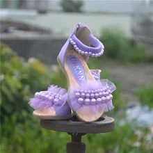 Children’s Shoes Girls Sandals 2016 Summer New Baby Shoes Princess Fashion Tide Shoes Beaded Kids Sandals Dance Shoes Cool Size