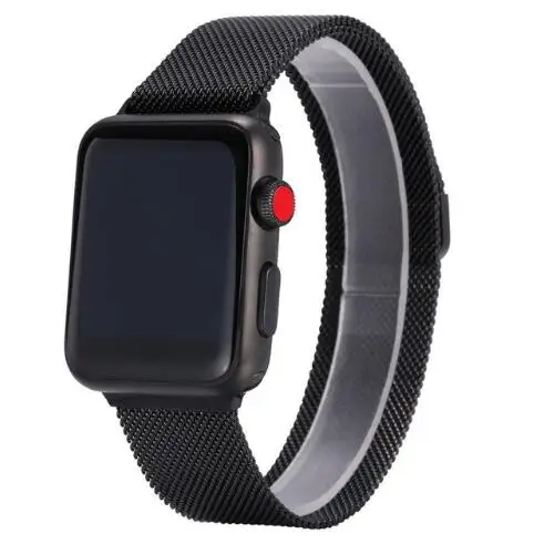 Золотые 42 мм BT умные часы серии 4 умные часы для Apple iOS iPhone Android наручные часы Спортивные Bluetooth Браслет фитнес-трекер - Цвет: milan black