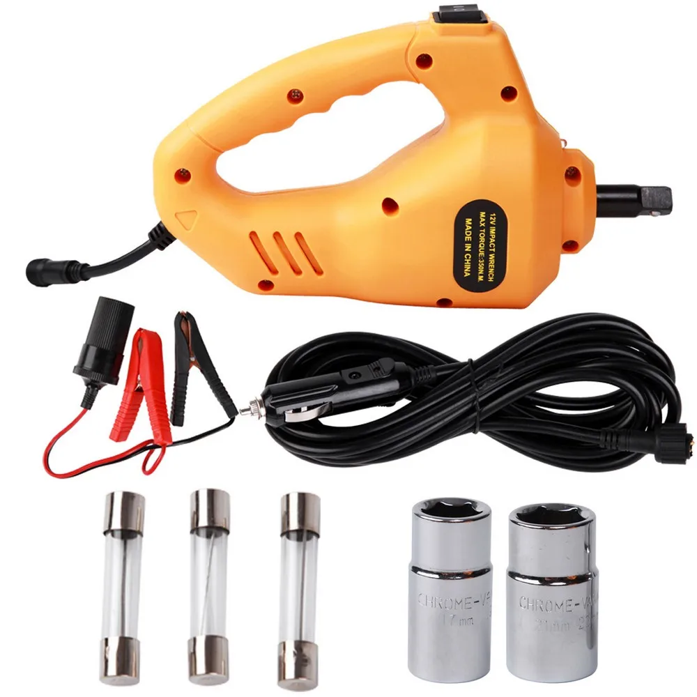 

Car Electric Wrench DC12V Waterproof Wear Resistant Car Impact Wrench Socket Wrench Cordless Electric Auto Tyre Change Tools