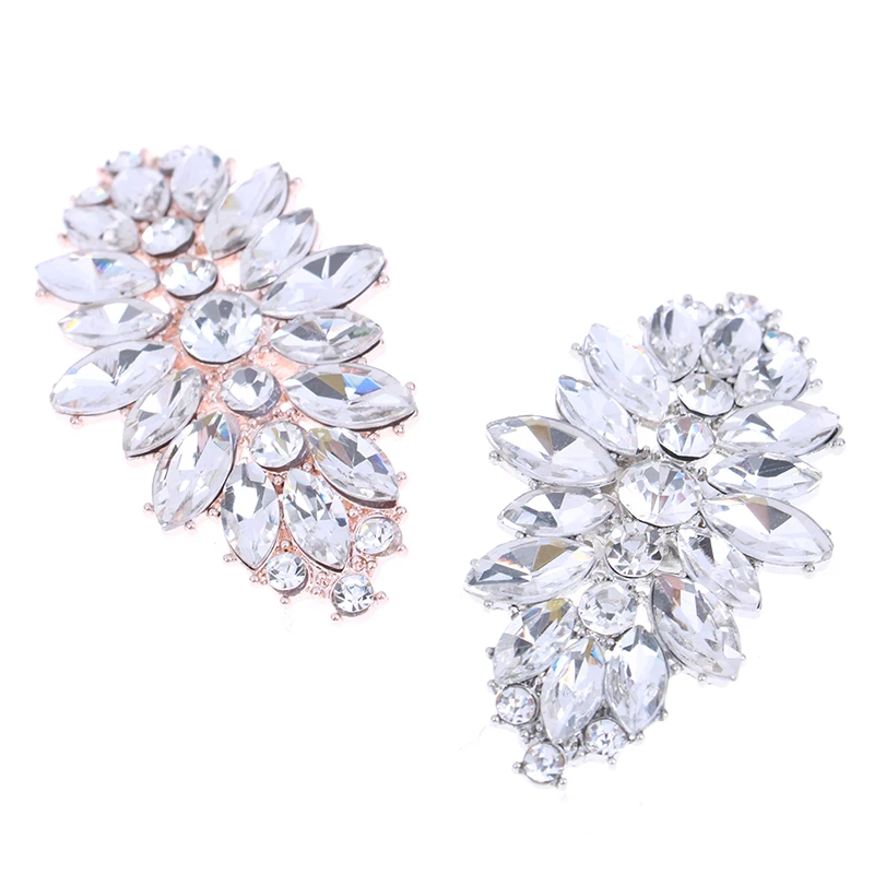 Fashion Shoe Clip Elegant DIY Rhinestone Decoration Women High Heels Bag Dress Hat Shoe Accessories Wedding Buckle Clips