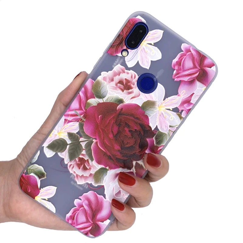 

Xiaomi Redmi Note 7 Case Print Cute Flower soft tpu silicone Cover Phone Cases for Xiomi Redmi note 7 pro fundas Coque