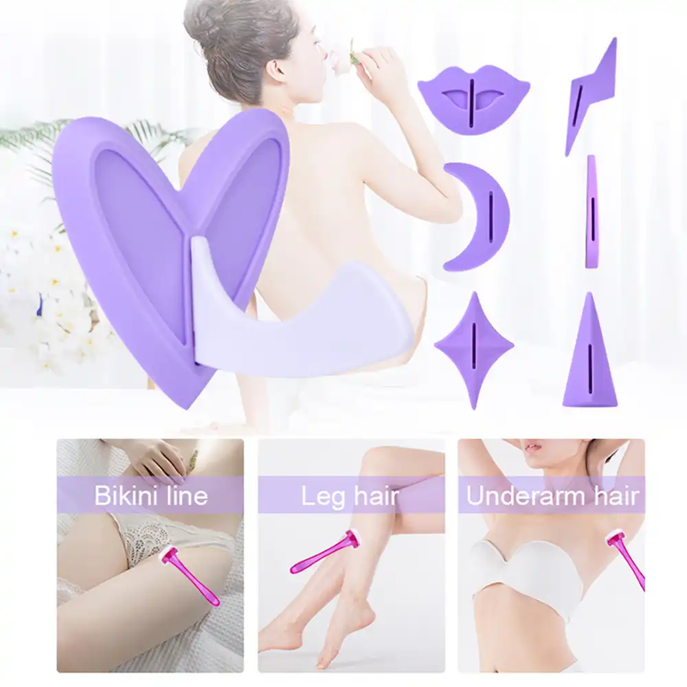 1 Pcs Bikini Privates Parts Pubic Hair Shaving Template Wax Razor