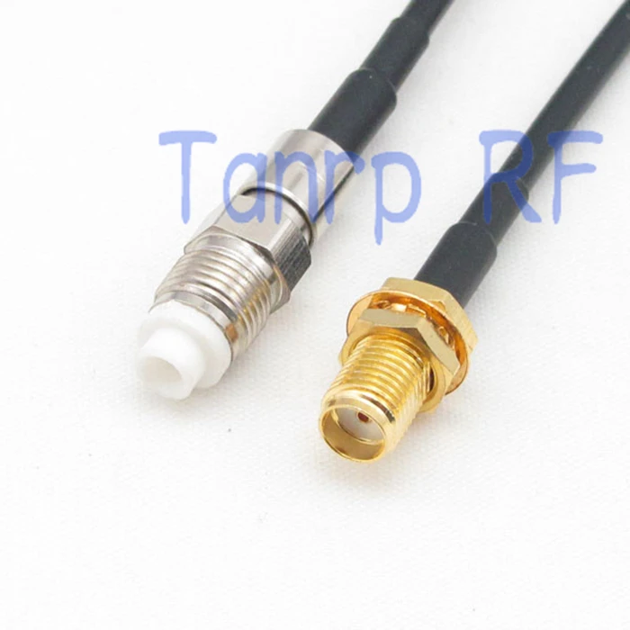

6in FME female jack to SMA female jack RF connector adapter 15CM Pigtail coaxial jumper cable RG174 extension cord