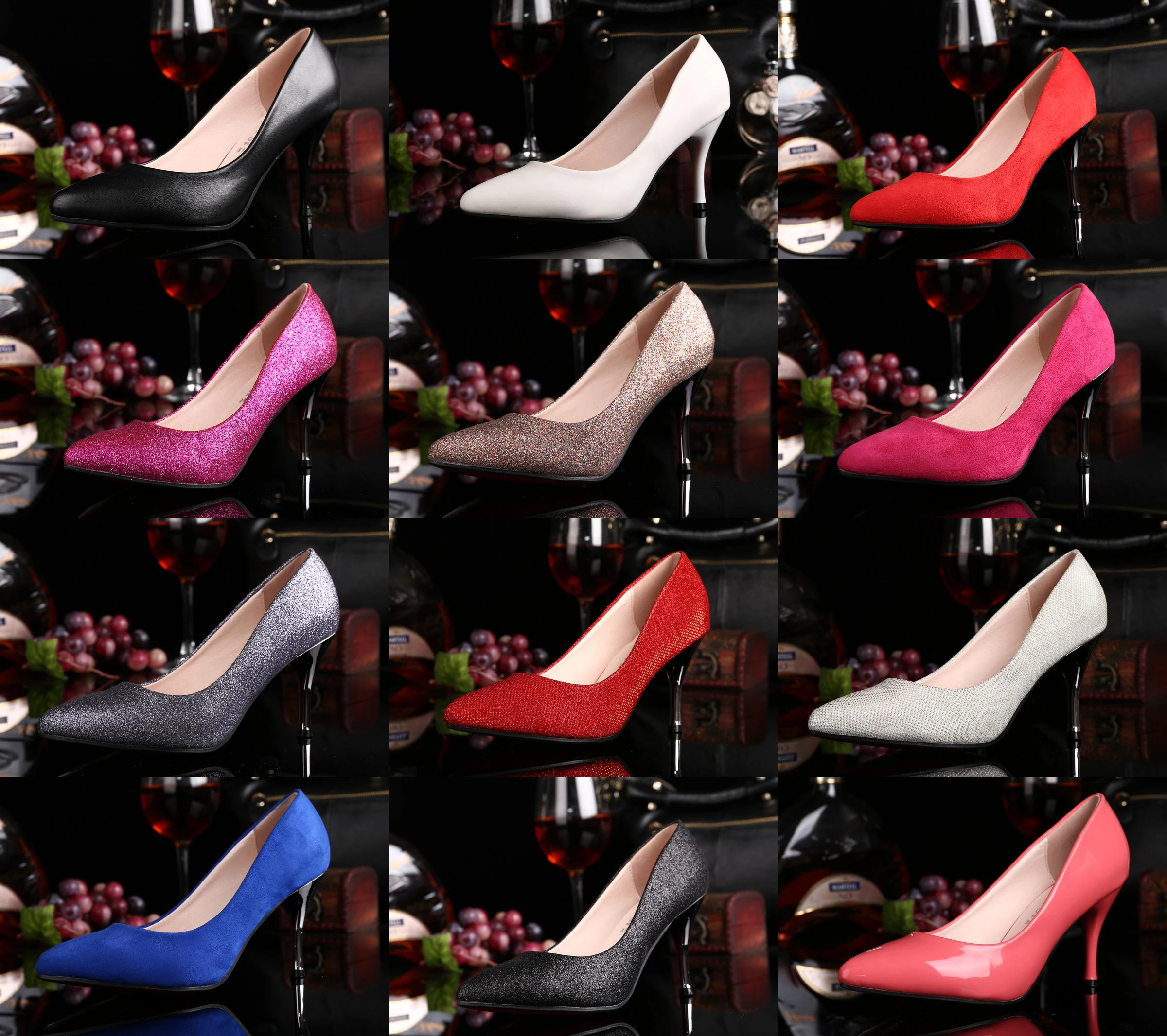 

2015 woman single  pointed toe up heeled shoes women's shallow mouth shoes all-match bridal shoes bridesmaid shoes