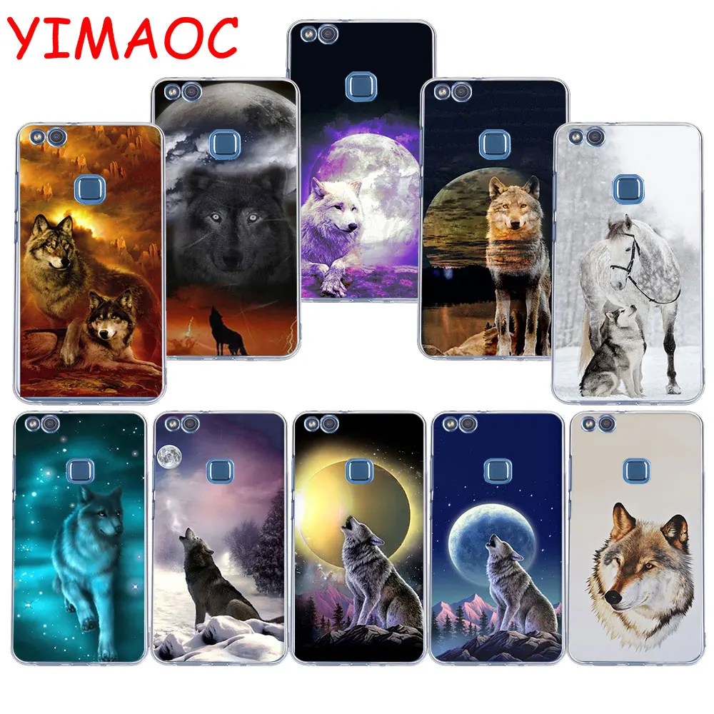 

YIMAOC 37z Angry Screaming Wolf Soft TPU Case for Huawei P20 Pro P10 P9 P8 Lite P Smart Mate 10 lite 20 pro
