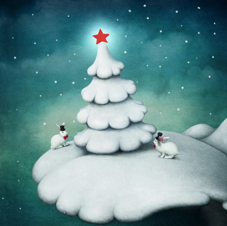 

150cmX150cm christmas vinyl backdrops photography Christmas tree newborn photography backdrop Christmas tree, the white rabbit