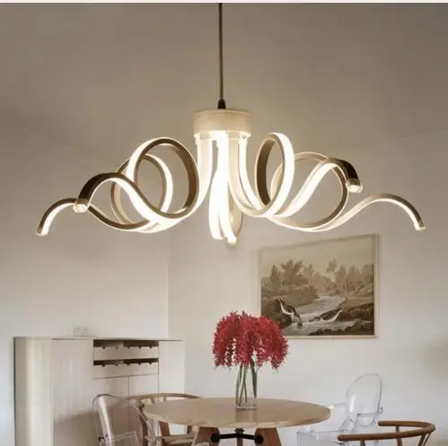 Us 143 0 50 Off Restaurant Chandeliers Led Creative Personality Dining Room Simple Modern Coffee Room Lights Living Room Decoration Design Lamps In