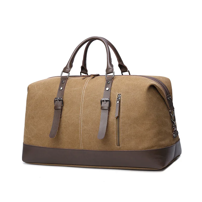 

New large-capacity mobile travel bag Unisex single shoulder Men's bag Fashion multi-function folding bag canvas luggage bag