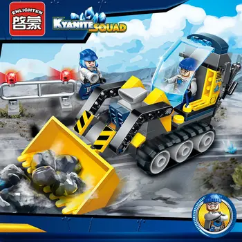 

City Educational Building Blocks Toys For Children Gifts Engineering Vehicle Kyanite Stickers