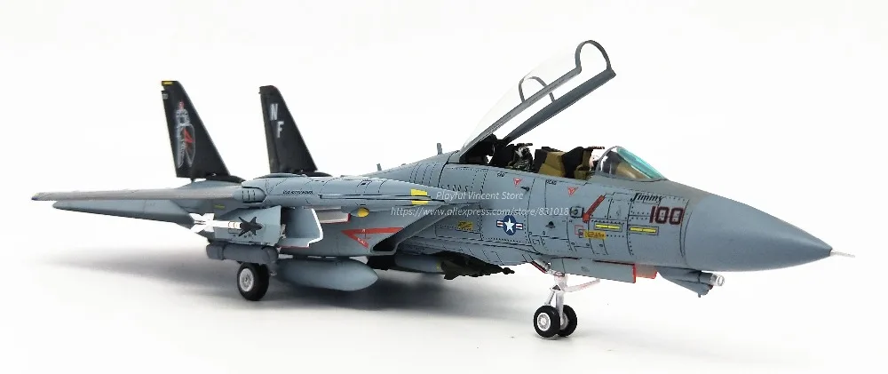 Бутик 1: 72 США F-14A корабельный Истребитель модель самолета из сплава VF-154 Сборная модель