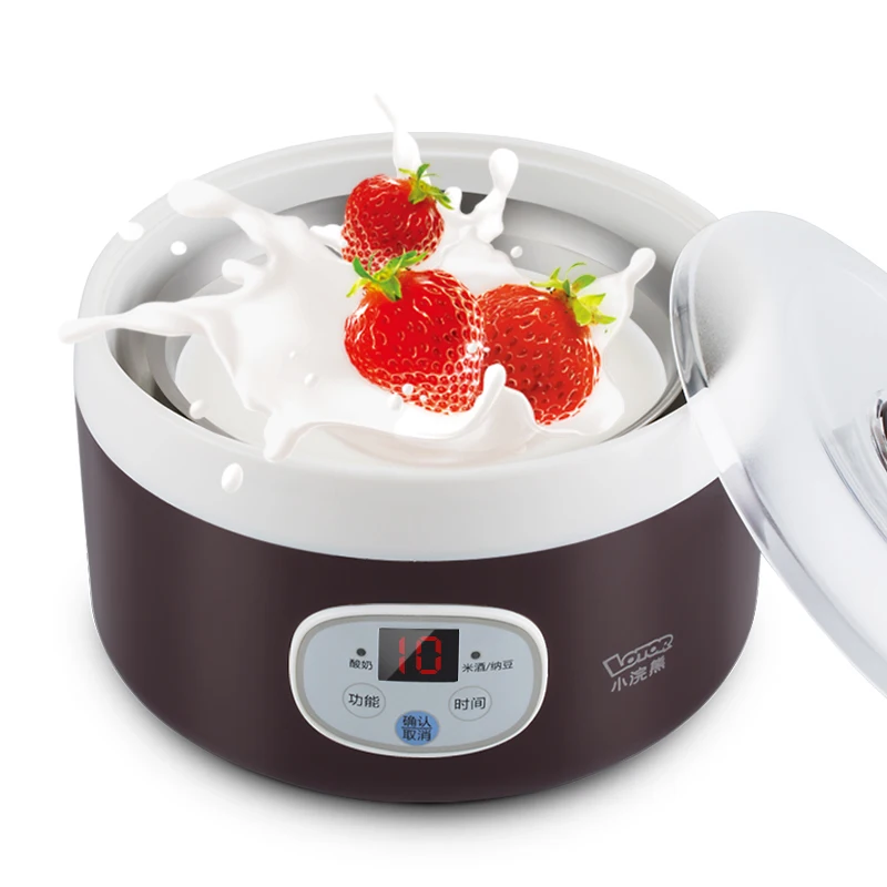 

Bear SNJ-A10C1 Household Electric Automatic Yogurt Maker Porcelain Cup Stainless Steel Liner Rice Wine Natto Yogurt Machine