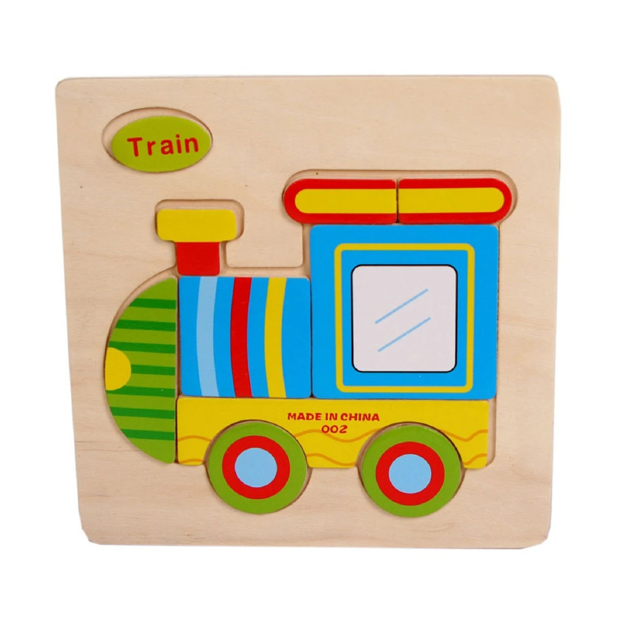 

Wood Cute Train Puzzle Educational Developmental Baby Kids Training Toy