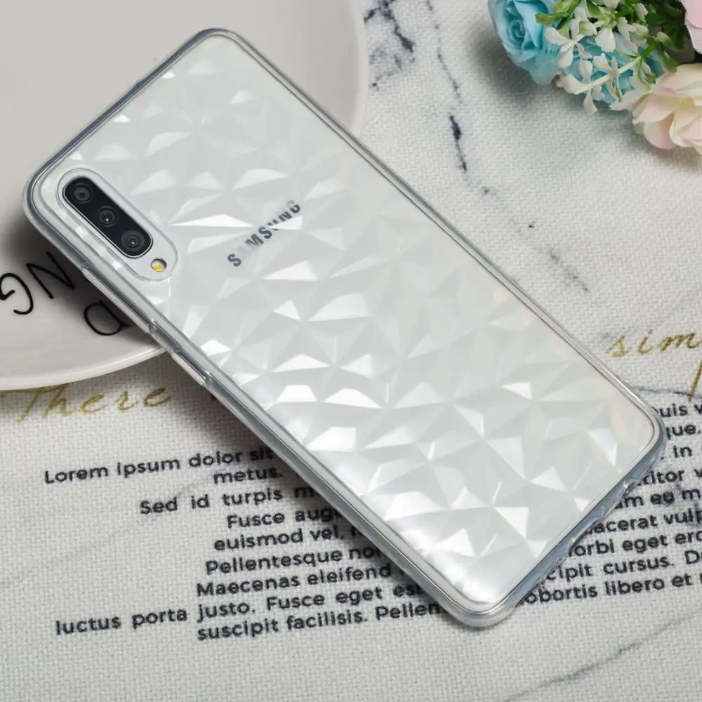 Роскошный Желейный чехол для телефона samsung A30 A40 A50 A70 мягкий ТПУ прозрачный