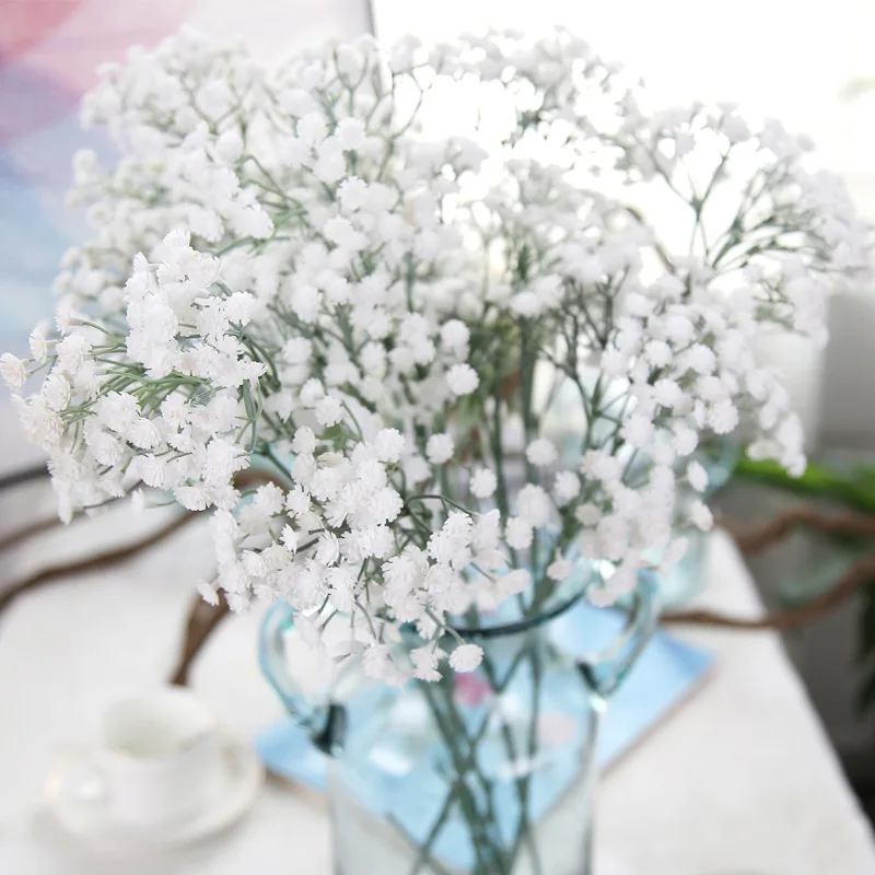 K15116 5 шт. моделирование пластик Gypsophila Звездное для свадьбы Искусственные цветы
