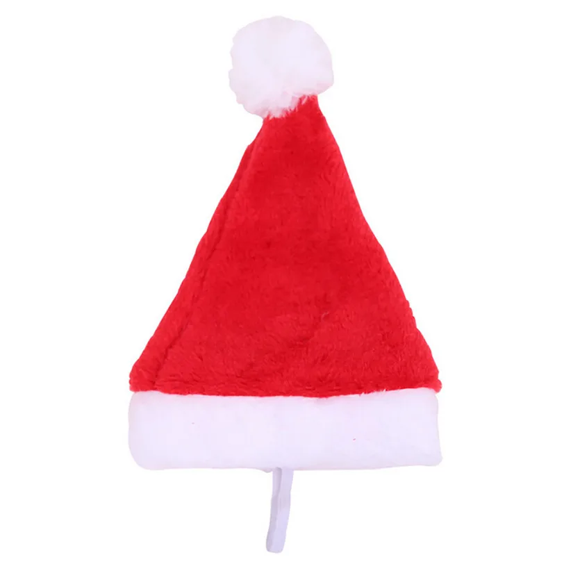 

Xmas Santa Hat Winter Warm Christmas Pet Cat Dog Santa Claus Hat Christmas Xmas New Year Plush Cap Costume Decorations 8O17