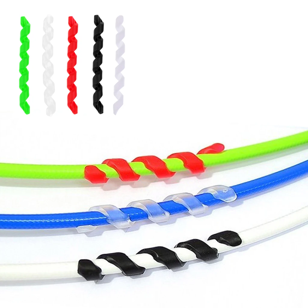 5pcs Bicycle Brake Shift Cable Housing Protector Rubber Anti-friction Bike Frame Guard Line Brake Pipe  Line Protection Cover