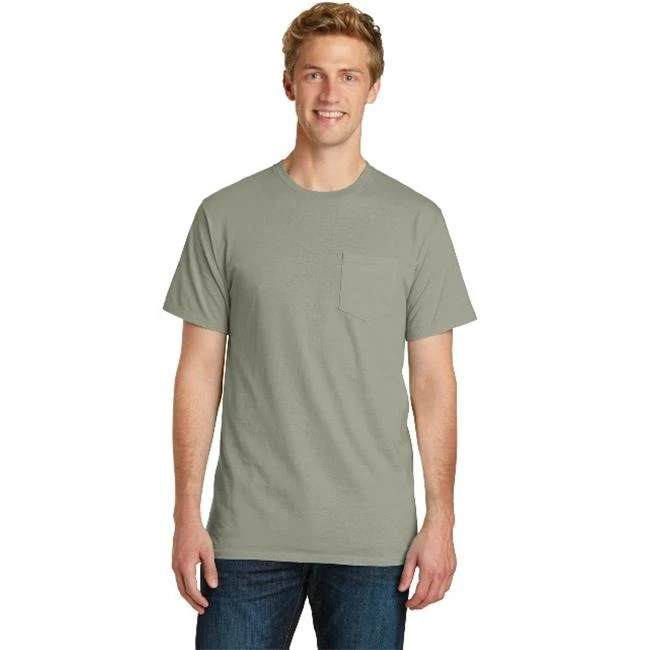 Port & Co PC099P Pigment-Dyed Pocket Tee Walnut - 3XL