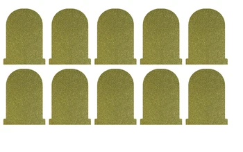 

2.8x3.8cm Tombstone gold glitter sticker label
