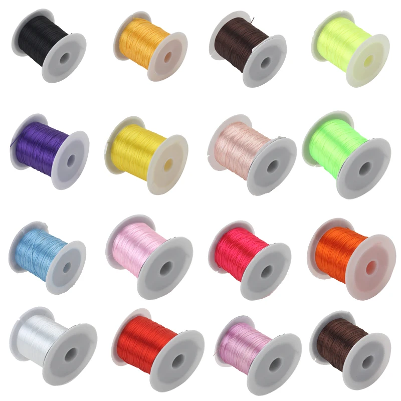 

10M/Roll 0.8mm Elastic Cord Thread Jewelry Accessories Beading Line Strong Crystal String Cord 16 Colors DIY Necklace Bracelet