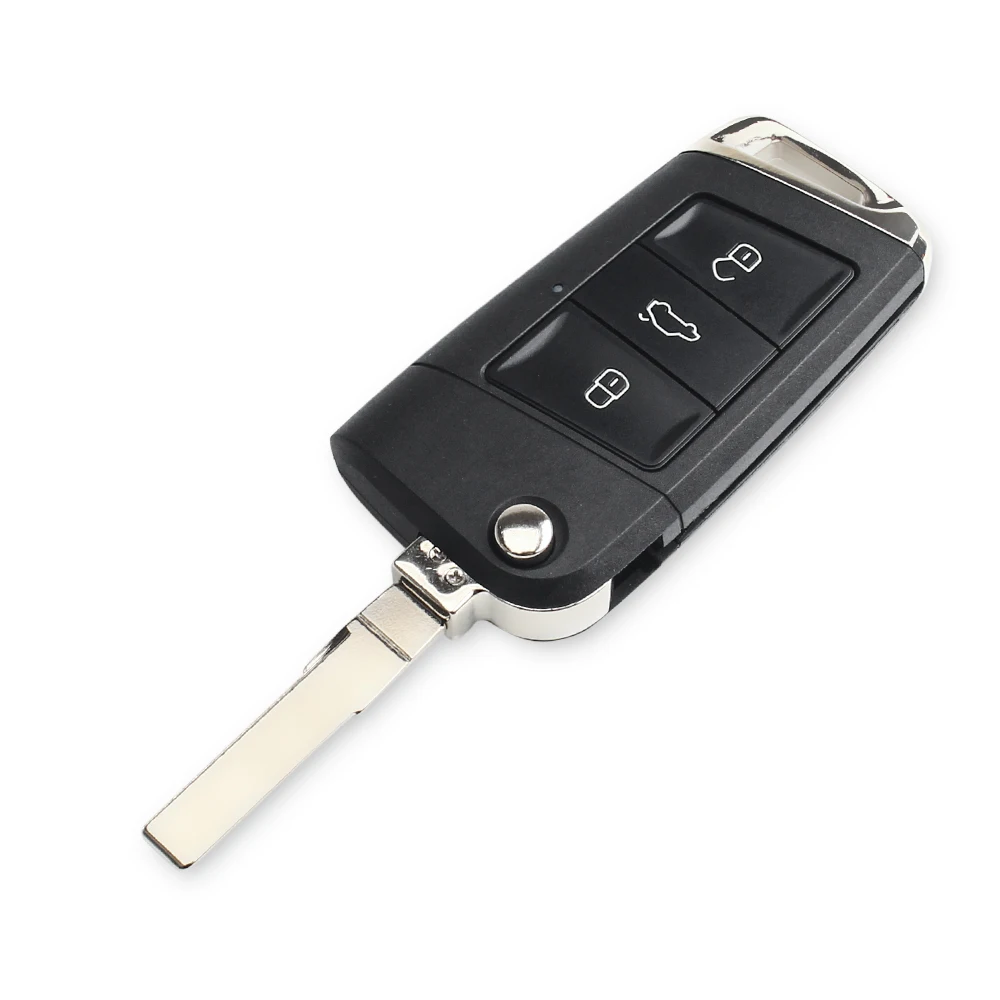 KEYYOU 3 кнопки складной откидная оболочка ключа дистанционного управления крышка с лезвием для Volkswagen VW Golf 7 Jetta Passat Beetle Polo Bora