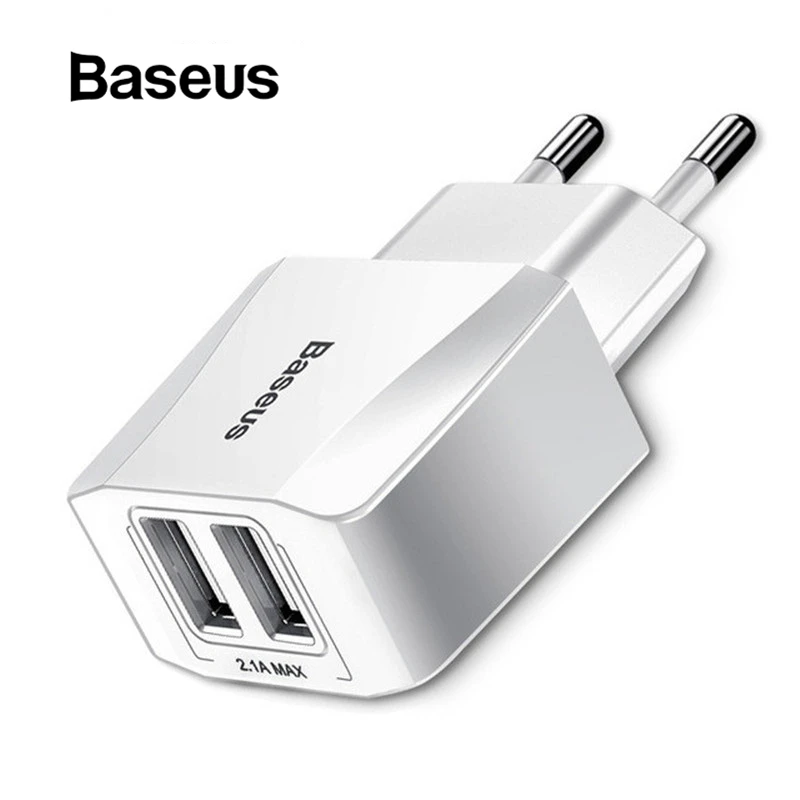 Baseus شاحن USB مزدوج ، الهاتف المحمول قابش الشاحن نمط الاتحاد الاوروبي السفر الحائط مهايئ شاحن ل فون باد سامسونج Xiaomi الهاتف شاحن Baseus شاحن USB مزدوج ، الهاتف المحمول قابش الشاحن نمط الاتحاد الاوروبي السفر الحائط مهايئ شاحن ل فون باد سامسونج Xiaomi الهاتف شاحن