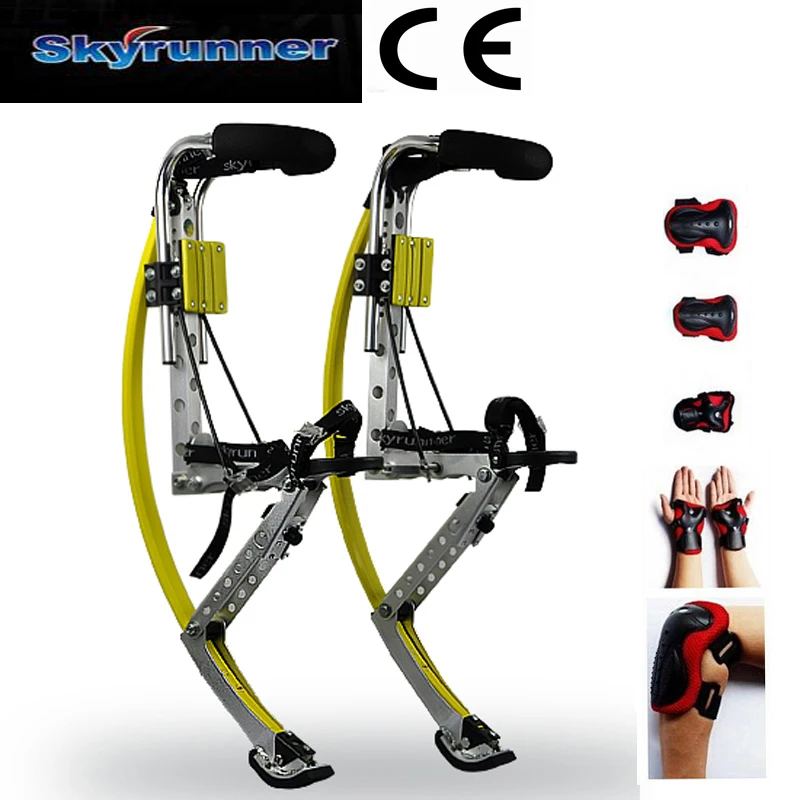 Iconiciris Skyrunner Kangaroo Jumping Stilts For Kids & Youth (30-50kg / 66-110 Lbs) - Blue
