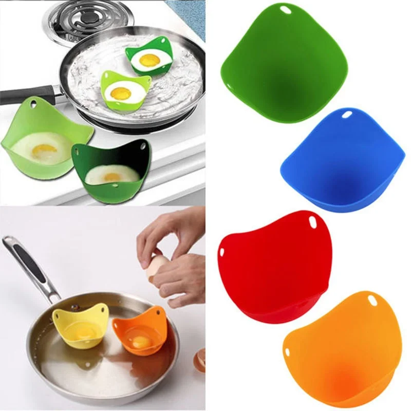

Tools Shape 1 Pc Egg Cooking High Colors 4 Quality Bowl Nice Poachers Silicone