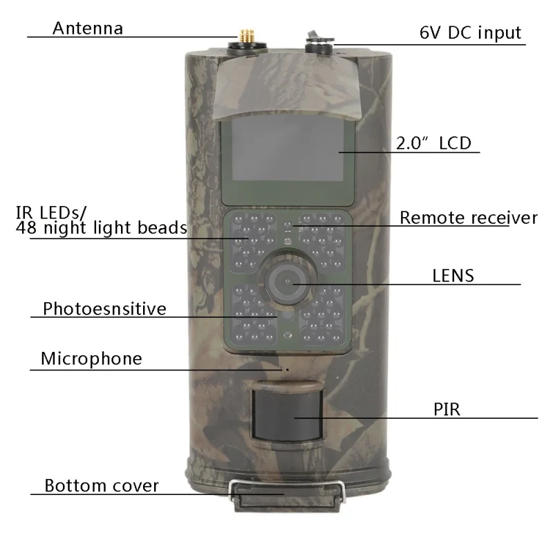 

Hunting Camera Wide Lens Portable Wildlife Digital Infrared Scouting Trail Camera