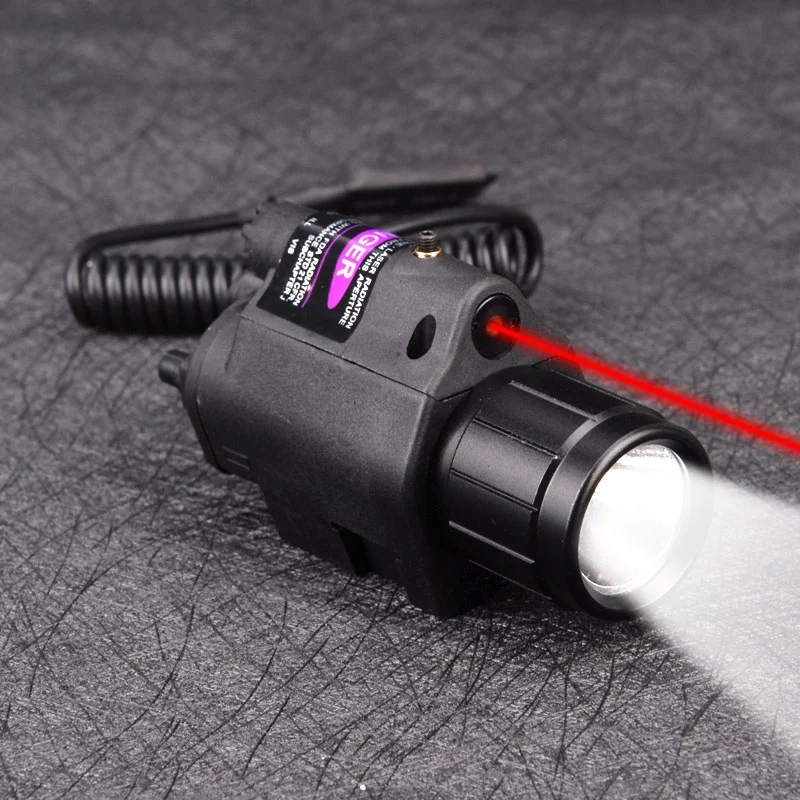 Hunting Rifle 2in1 Tactical CREE LED Flashlight/LIGHT+Red Laser/Sight