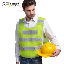 SFvest Hi vis Светоотражающий защитный жилет(сделай сам) со светодиодной лампой с светоотражающий жилет безопасности СИД светодиодный жилет Бег жилет