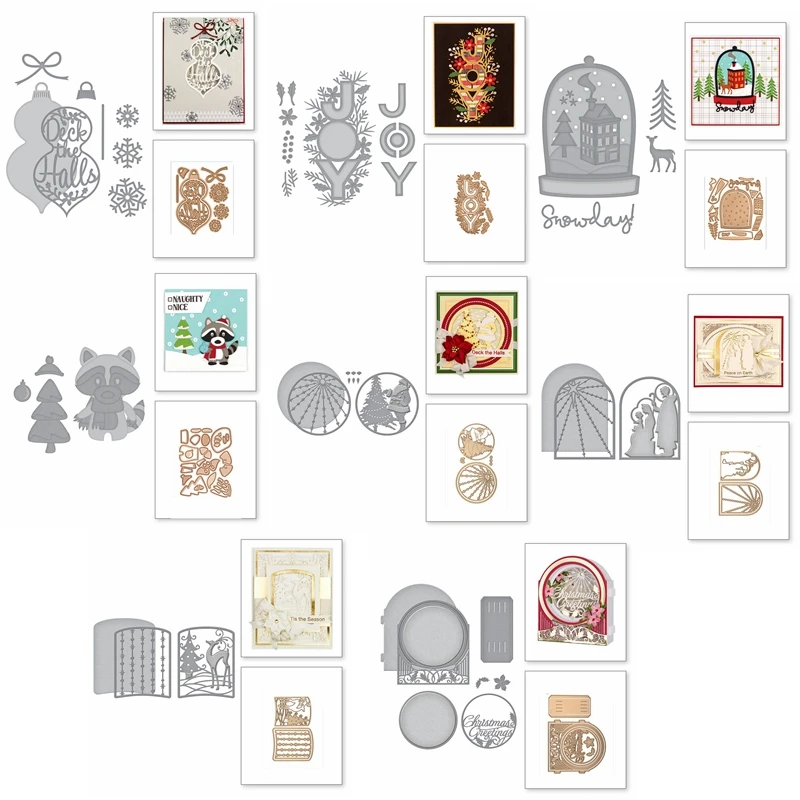 

Arch Frame Holiday Letter Pattern Metal Cutting Dies For Scrapbooking Embossing DIY Paper Card Handcrafts Crafts