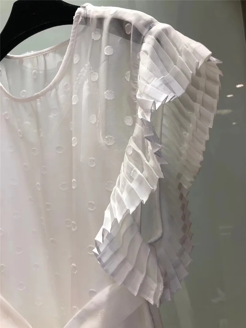 FOMOLAYIME Vestidos женское новое летнее платье в белый горошек роковой Халат