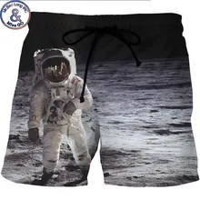 Мужские хипстерские быстросохнущие летние пляжные шорты 3D космический астронавт печатные пляжные шорты мужские повседневные брендовые пляжные шорты