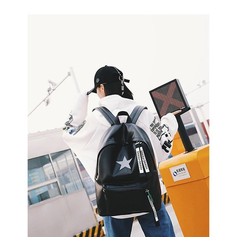 IMIDO2019 летняя новая стильная Студенческая сумка мужская женская кожаная модная повседневная сумка для путешествий корейский рюкзак большая ВМЕСТИТЕЛЬНОСТЬ