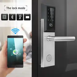 Bluetooth цифровой пароль смарт-карта дверная Блокировка клавиатуры T ouch экран Электрический замок для дома квартиры гостиничный номер