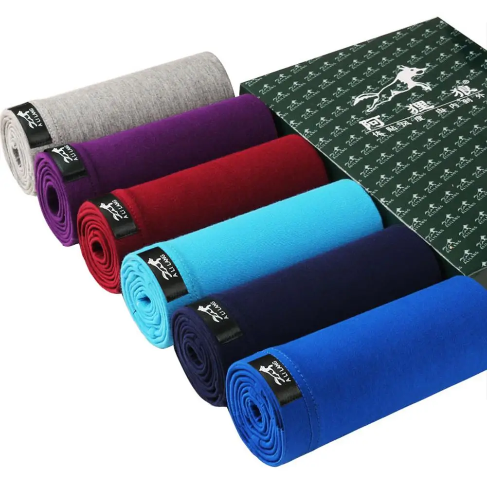 

HobbyLane 6pcs/set Men Middle Waist Breathable U Convex Design Soft Boxers
