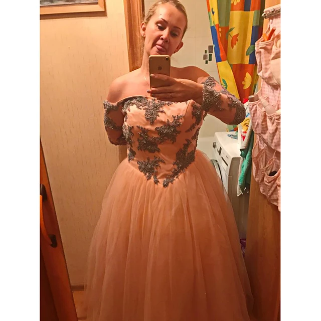 Peach Colored Prom Dresses