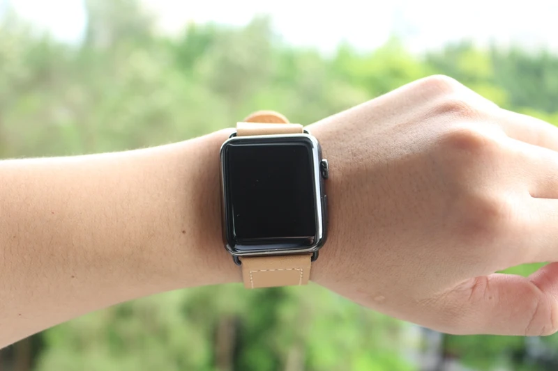 Ретро мягкий браслет из натуральной кожи ремешок для apple watch 4 44/40 мм Мужские часы аксессуары для iwatch серии 1 2 3 42/38 мм ремешок