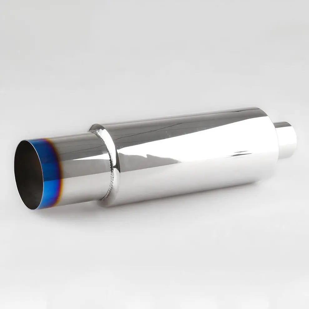 

Sport Racing N1 Style 4" Stainless Steel Burnt Tip Muffler Exhaust+Silencer